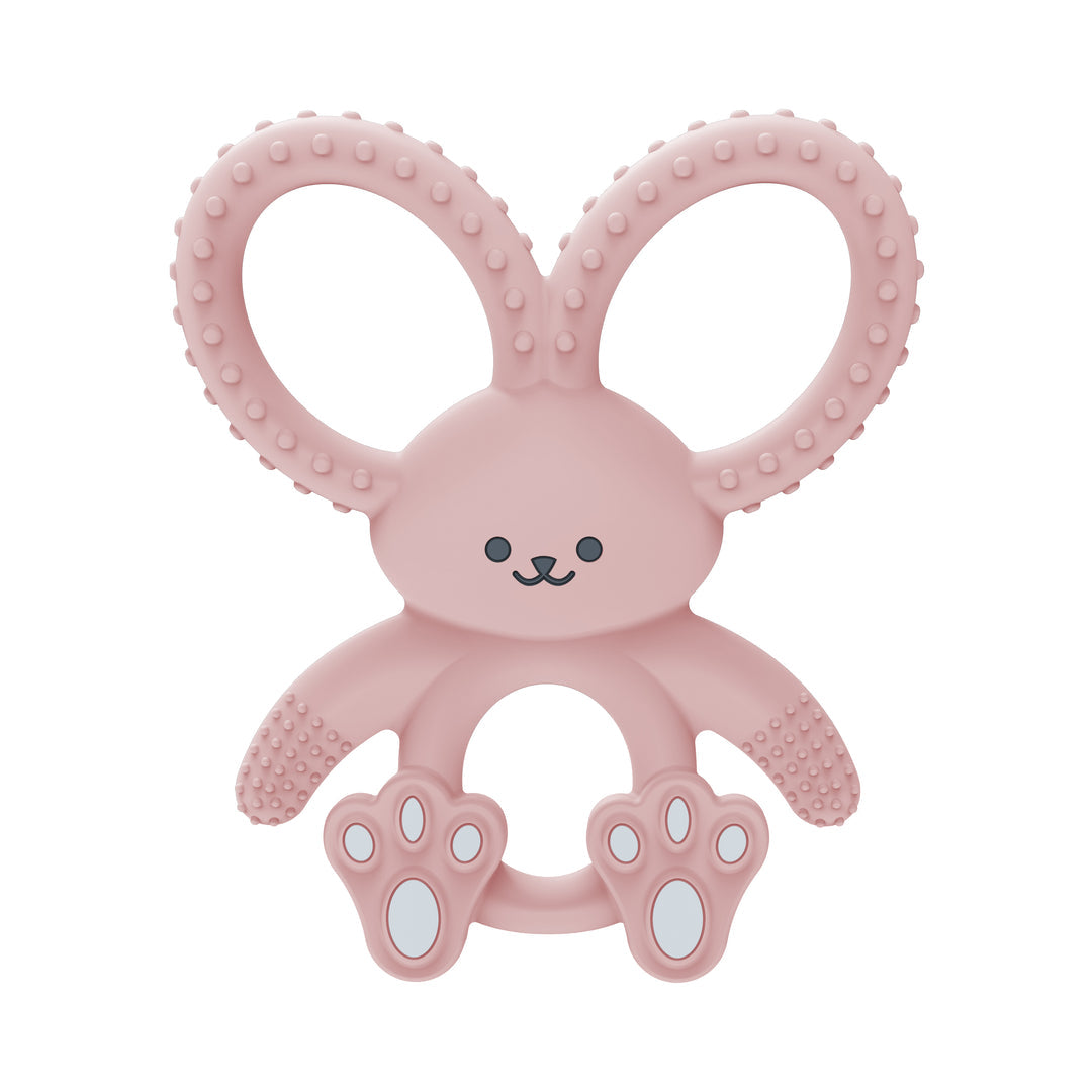 Dr Brown's Bunny Long Limbed Silicone Teether, Pink, CPKG(3m+), TE020-INTL