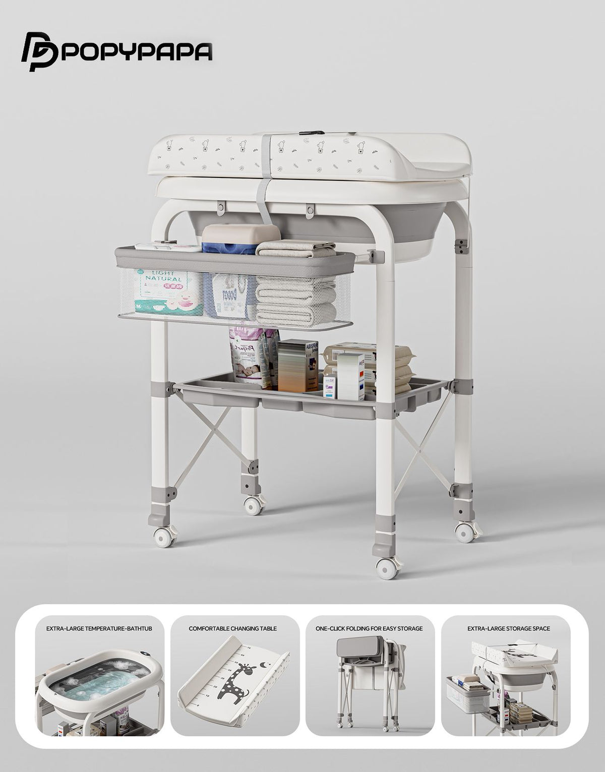 POPYPAPA Baby Changing Table CB82+