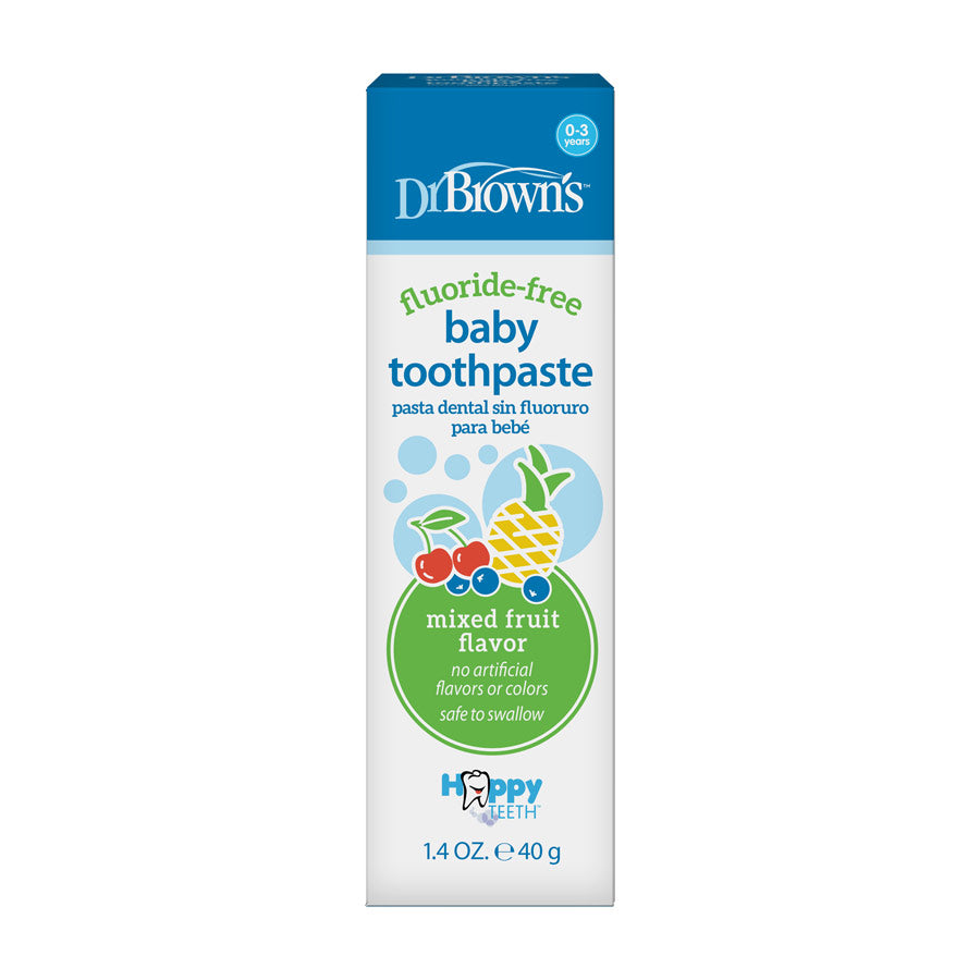 Dr Brown's Baby Toothpaste, Fluoride-Free, Mixed Fruit, 1.4 oz/40 g, HG032