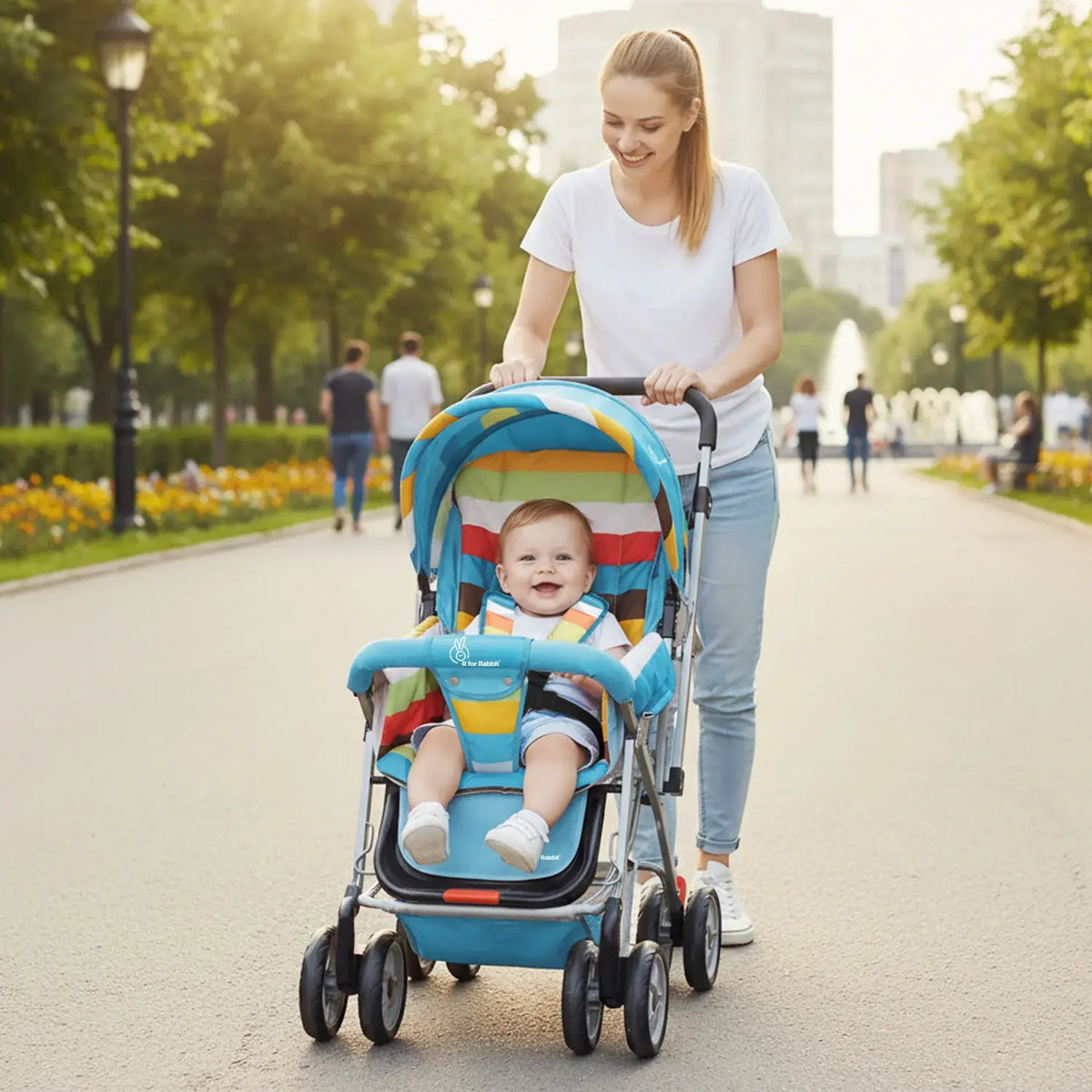 R for Rabbit Lollipop Lite Stroller ( 0-3 Years) - Travel Friendly, Easy To Fold, Reversible Handle, Wheel Lock, Adjustable Leg Rest - STLPMC2