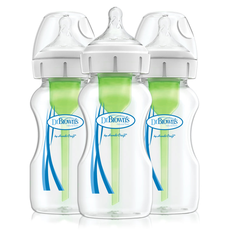 Dr. Brown's 9 Oz/270 Ml Options+ Wide-Neck Bottle Pp 3-Pack, WB93600-ESX