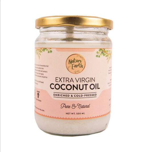 Naturo Earth Organic Cold Pressed Extra Virgin Coconut Oil – 500 ml