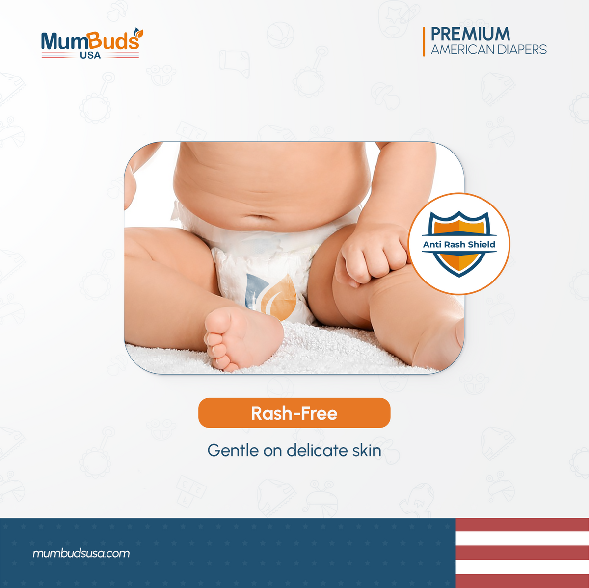 MumBuds USA ZIPLOCK PACK Ultrathin Baby Diapers Size-6 XXL (16–22 kg) – 34 pcs Tape Style