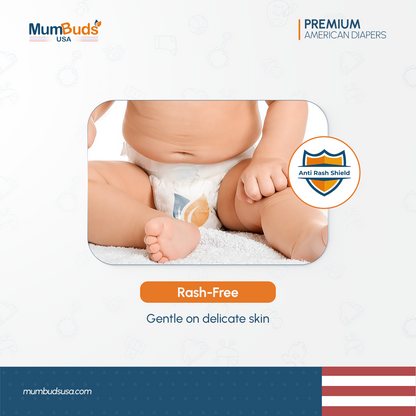 MumBuds USA ZIPLOCK PACK Ultrathin Baby Diapers Size-6 XXL (16–22 kg) – 34 pcs Tape Style