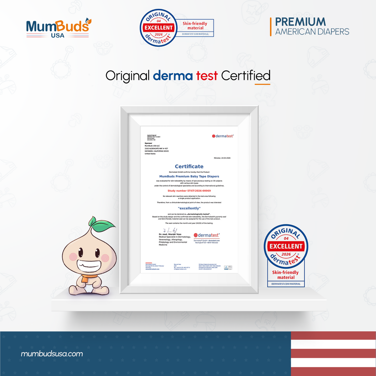 MumBuds USA ZIPLOCK PACK Ultrathin Baby Diapers Size-4 Large (9–14 kg) – 38 pcs Tape Style