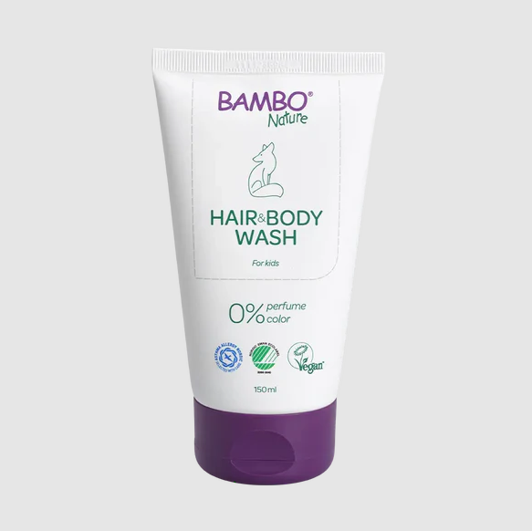 Bambo Nature Hair & Body Wash 150ml | Gentle Baby Shampoo & Body Cleanser