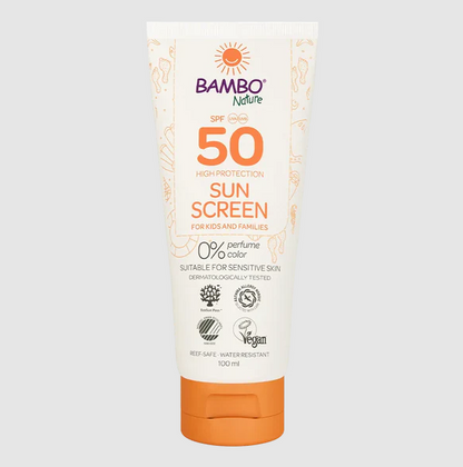 Bambo Nature Sunscreen SPF50 100ml | Baby Sunscreen