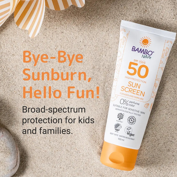 Bambo Nature Sunscreen SPF50 100ml | Baby Sunscreen