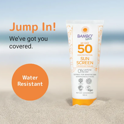Bambo Nature Sunscreen SPF50 100ml | Baby Sunscreen