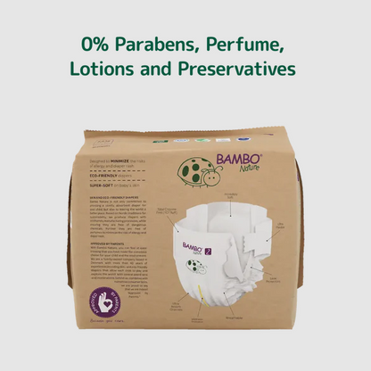 Bambo Nature Baby Diapers Size 2 S (3–6 kg) – 30 pcs Tape Style