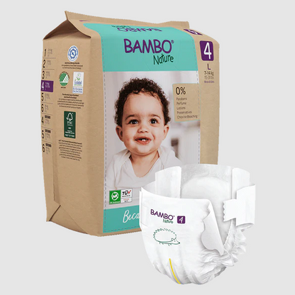 Bambo Nature Baby Diapers Size 4 L (7–14 kg) – 24 pcs Tape Style