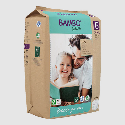 Bambo Nature Baby Diapers Size 6 XXL (16+ kg) – 20 pcs Tape Style