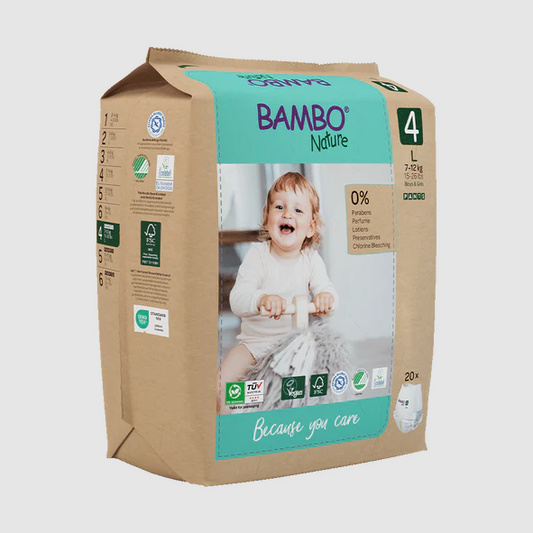 Bambo Nature Baby Diapers Size 4 L (7–12 kg) – 20 pcs Pants Style