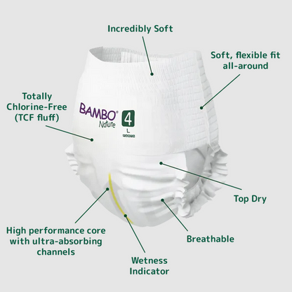 Bambo Nature Baby Diapers Size 4 L (7–12 kg) – 20 pcs Pants Style