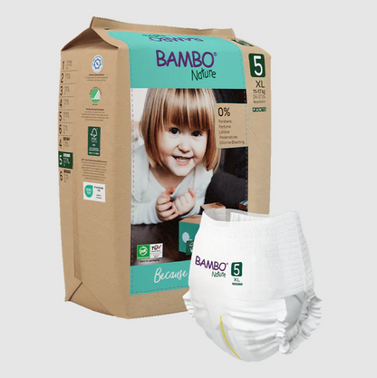 Bambo Nature Baby Diapers Size 5 XL (11–17 kg) – 19 pcs Pants Style
