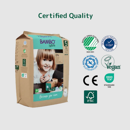 Bambo Nature Baby Diapers Size 5 XL (11–17 kg) – 19 pcs Pants Style