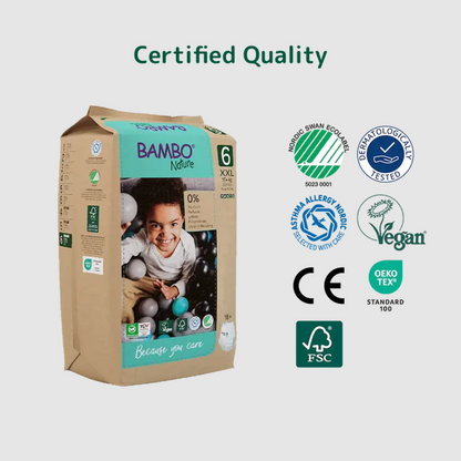 Bambo Nature Baby Diapers Size 6 XXL (15+ kg) – 18 pcs Pants Style