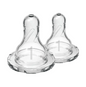 Dr. Brown's Natural Flow Narrow Baby Bottle Silicone Level 1 Nipple, 2-Pack (302-INTL)