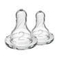 Dr. Brown's Natural Flow Narrow Baby Bottle Silicone Level 2 Nipple, 2-Pack (322-INTL)
