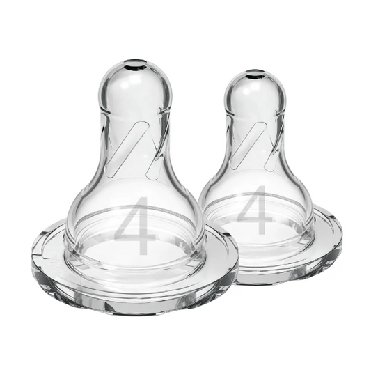 Dr. Brown's Natural Flow Narrow Baby Bottle Silicone Nipple, 2-Pack - Level 4 (9m+ Fast Flow) (313-INTL)