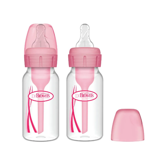 Dr. Brown's Sb42305-Esx 4 Oz / 120 Ml Pp Narrow-Neck "Options" Baby Bottle - Pink 2 Bottles