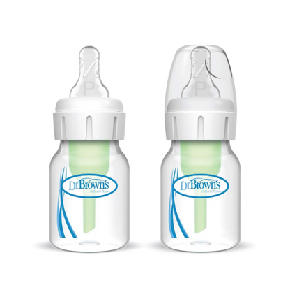 Dr. Brown's 2oz/60 ml PP Options+ Narrow Bottle, 2-Pack with Preemie Nipple (SB2200-P3)
