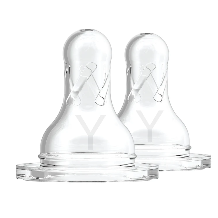 Dr. Brown's Natural Flow Narrow Baby Bottle Silicone Level Y Nipple, 2-Pack (312-INTL)
