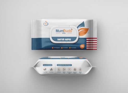 MumBuds USA Baby Water Wipes (100 Pcs) | Gentle, Fragrance-Free & Alcohol-Free Baby Wipes