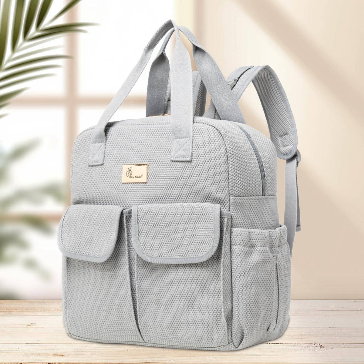R for Rabbit Caramello Breezy Premium Material Diaper Bag For New Moms, Grey - DBCMBG10