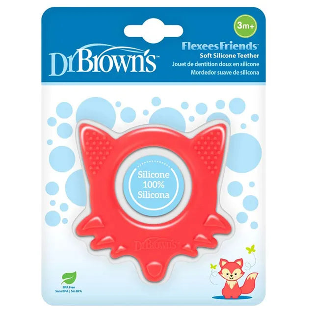 Dr. Brown's Te003-P2 "Flexees" Friends Fox Teether - Red
