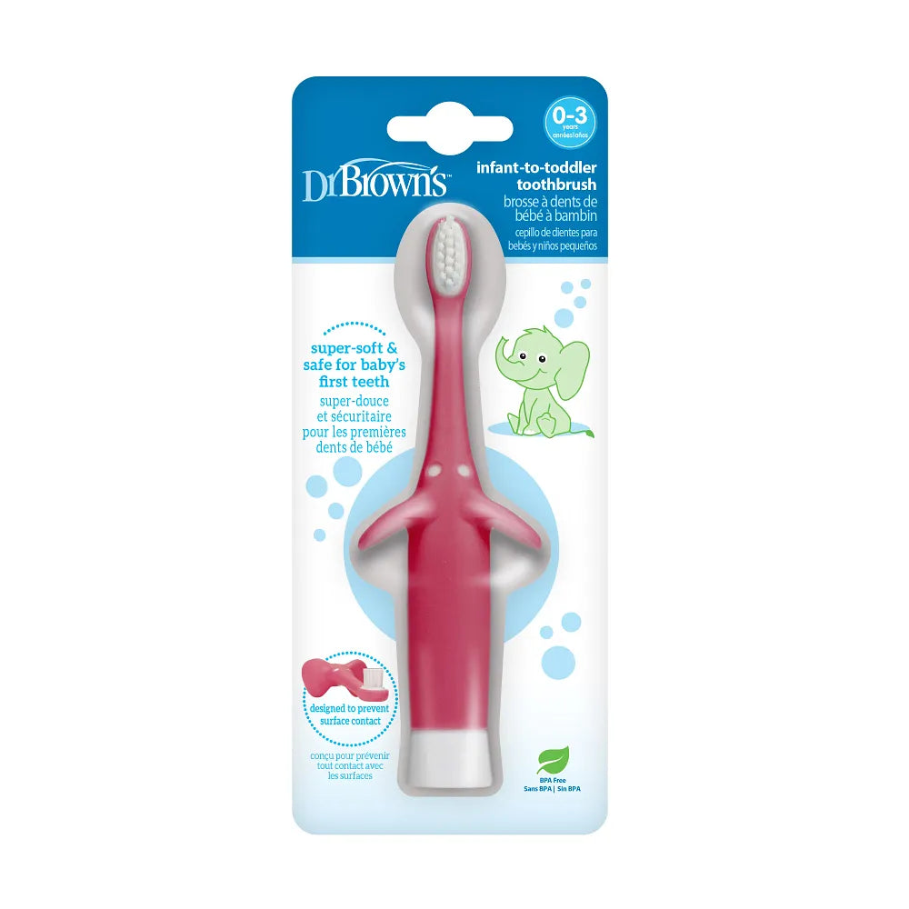 Dr. Brown's Infant to Toddler Pink Toothbrush, HG013-P4