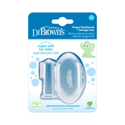 Dr. Brown's Silicone Finger Toothbrush with case, HG010