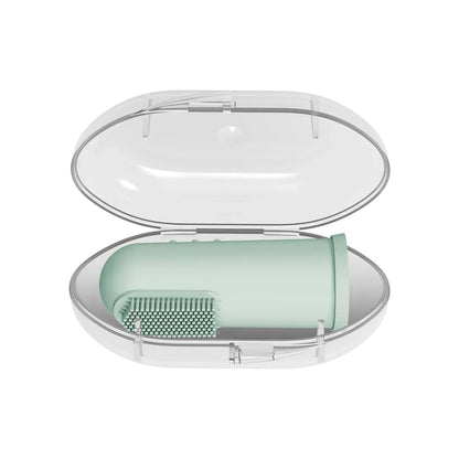 Dr Brown's Silicone Finger Toothbrush with case, Light Green,1 -pack(3m+), HG126-INTL