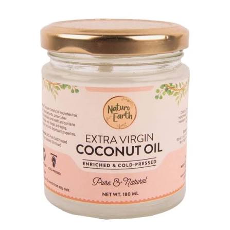 Naturo Earth Organic Cold Pressed Extra Virgin Coconut Oil – 180ml