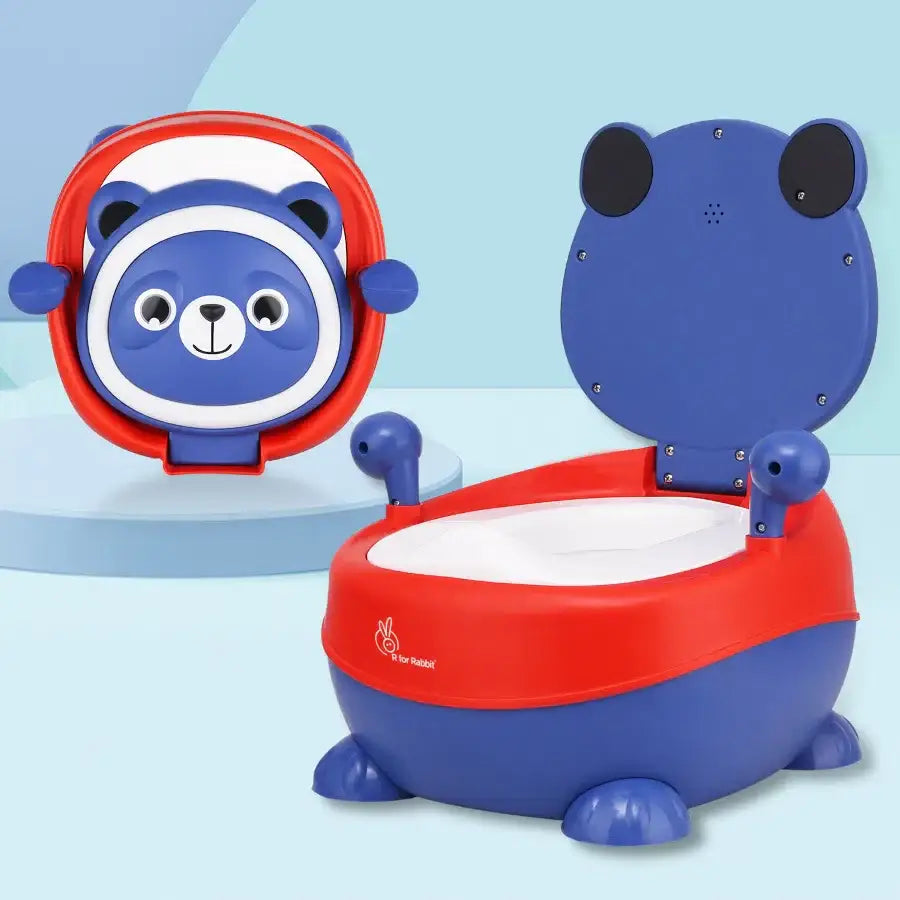 R for Rabbit Tiny Tots Panda Potty Training Seat for Baby With Backrest And Grip Handles(6mnths-4yrs), PSTTPBR01