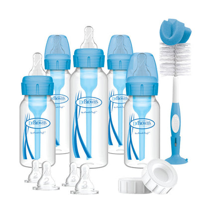 Dr Brown's Narrow Anti-Colic Options+ Baby bottle, Blue Gift Set, SB05407-INTLX
