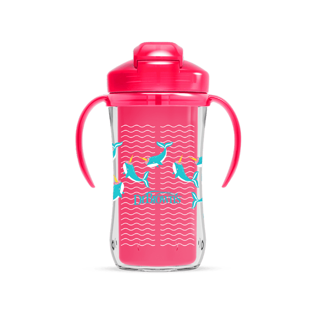 Dr. Brown's 10 OZ/300ml Insulated Straw Cup, pink-1pk, TC01201-INTL