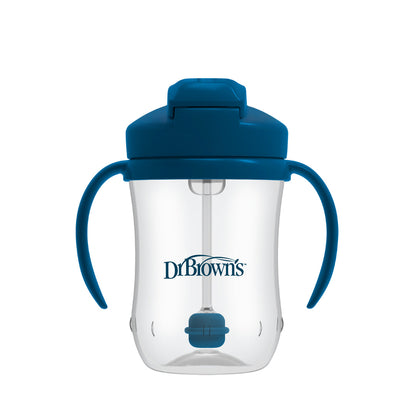 Dr Brown's 9 oz/270 ml Baby’s 1st Straw Cup, Dark Blue (6m+) 1-Pack, TC91105-INTL