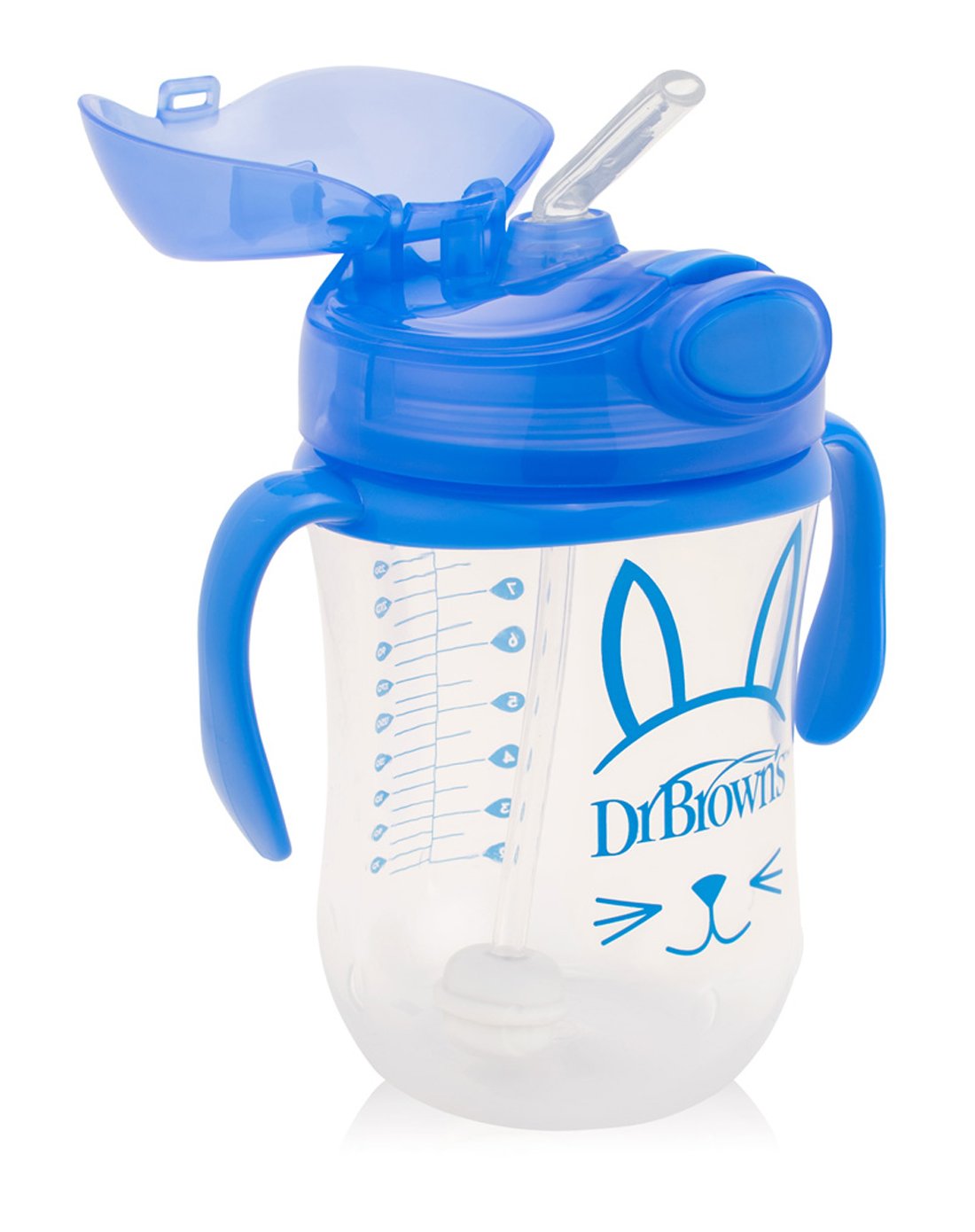 Dr. Brown's 9 Oz/270 Ml Baby's First Straw Cup - Blue (6M+), TC91012-INTL