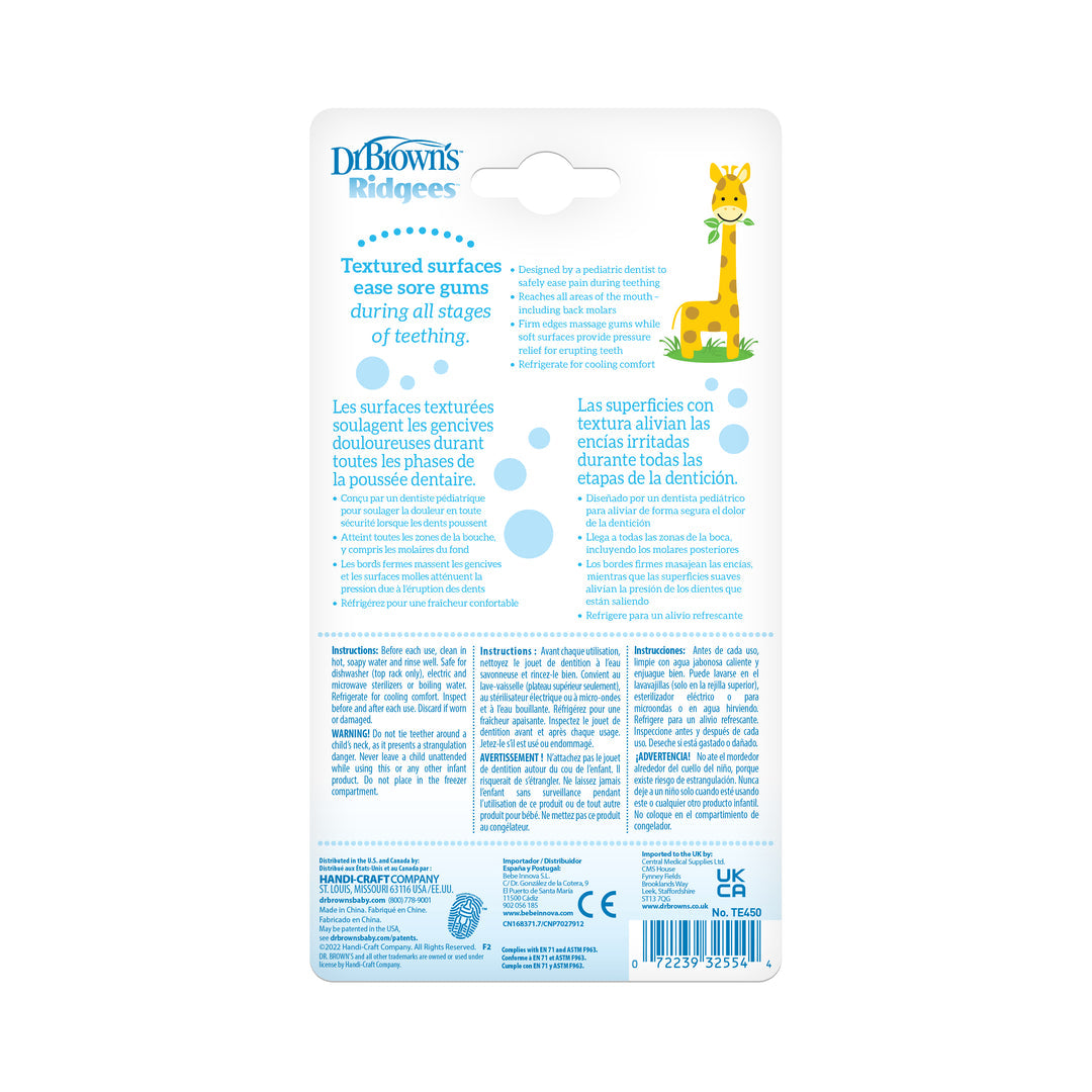 Dr Brown's TE450-P2 Ridgees Giraffe Massaging Teether