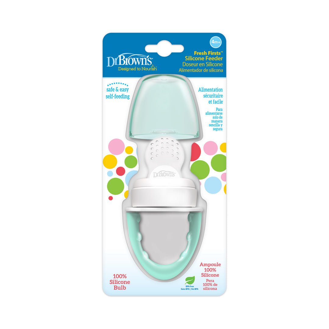 Dr. Brown's Fresh Firsts Silicone Feeder, Mint- 1-Pack, TF006-P3