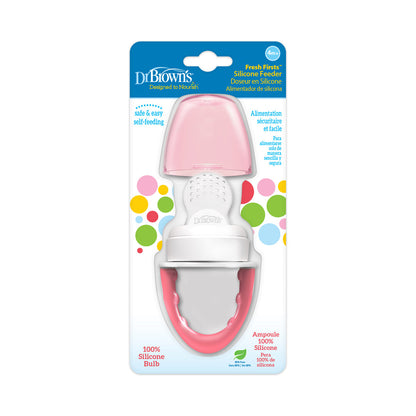 Dr. Brown's Fresh Firsts Silicone Feeder, Pink- 1-Pack, TF005-P3