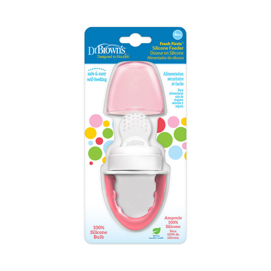 Dr. Brown's Fresh Firsts Silicone Feeder, Pink- 1-Pack, TF005-P3