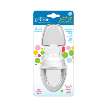 Dr. Brown's Fresh Firsts Silicone Feeder, Grey, 1-Pack, TF007-P3
