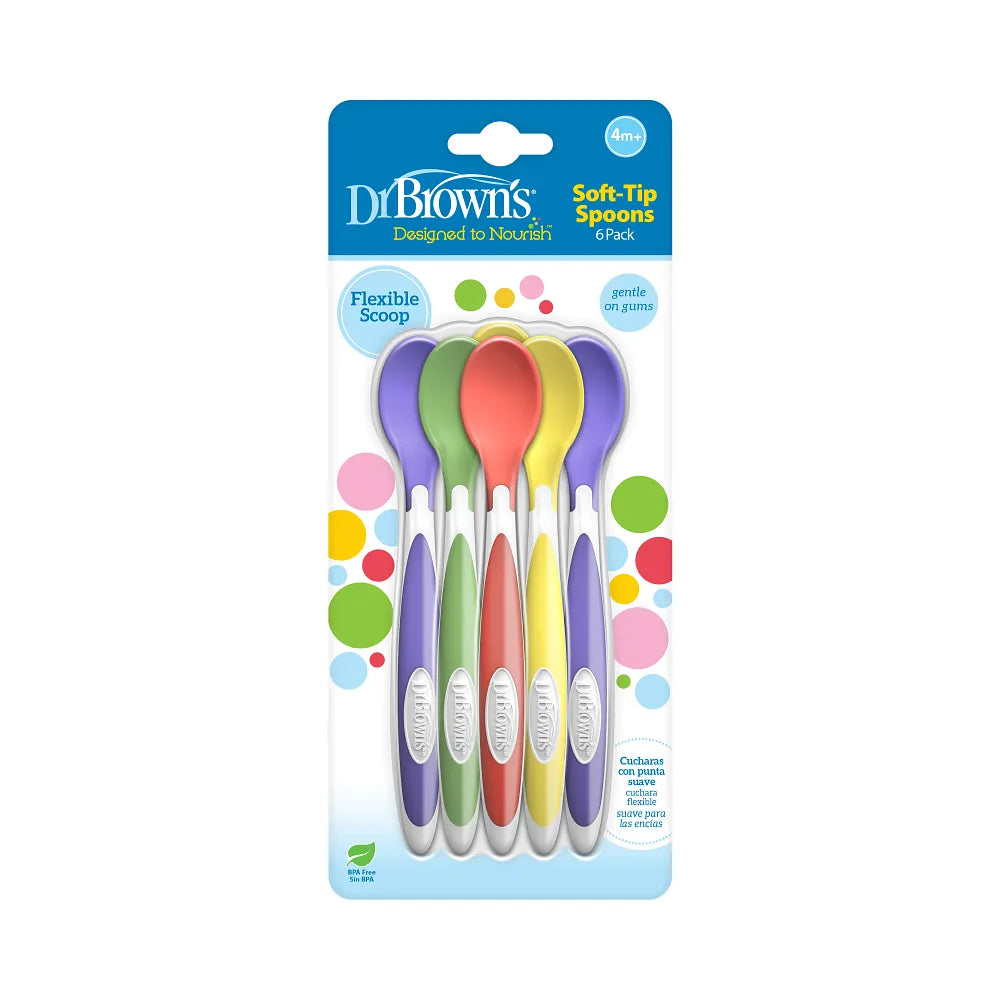 Dr. Brown's Soft Tip Spoons 6-Pack, Tf008-P3